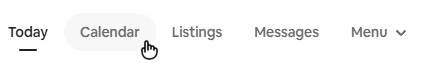 Airbnb Calendar step 1